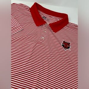 Russell Athletics Mens 2XL Red/White ASU Red Wolves Golf Polo Football Sports Y0